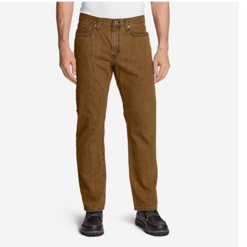 NWT Eddie Bauer Rugged Relaxed Fit Hazelnut jeans